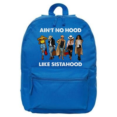 AinT No Hood Like Sisterhood Afro Sistas Black Women Gift 16 in Basic Backpack