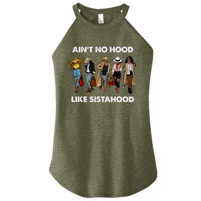 AinT No Hood Like Sisterhood Afro Sistas Black Women Gift Women’s Perfect Tri Rocker Tank