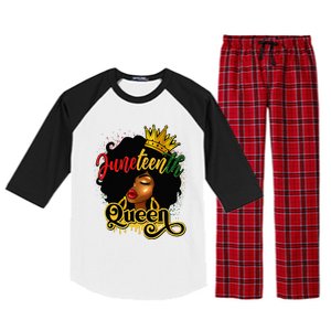 Afro Natural Hair Juneteenth Queen African American Raglan Sleeve Pajama Set