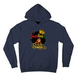 Afro Natural Hair Juneteenth Queen African American Tall Hoodie