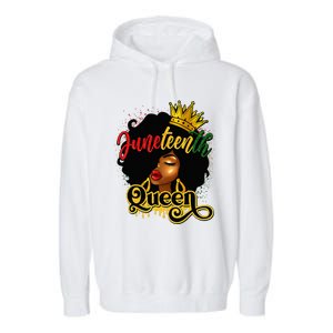 Afro Natural Hair Juneteenth Queen African American Garment-Dyed Fleece Hoodie