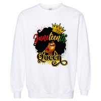 Afro Natural Hair Juneteenth Queen African American Garment-Dyed Sweatshirt