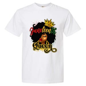 Afro Natural Hair Juneteenth Queen African American Garment-Dyed Heavyweight T-Shirt