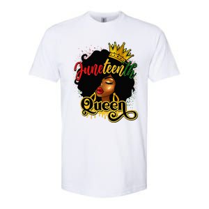 Afro Natural Hair Juneteenth Queen African American Softstyle CVC T-Shirt