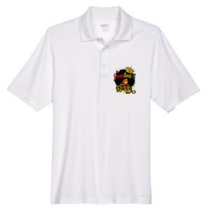 Afro Natural Hair Juneteenth Queen African American Men's Origin Performance Pique Polo