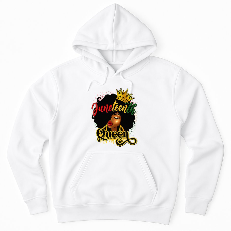 Afro Natural Hair Juneteenth Queen African American Hoodie