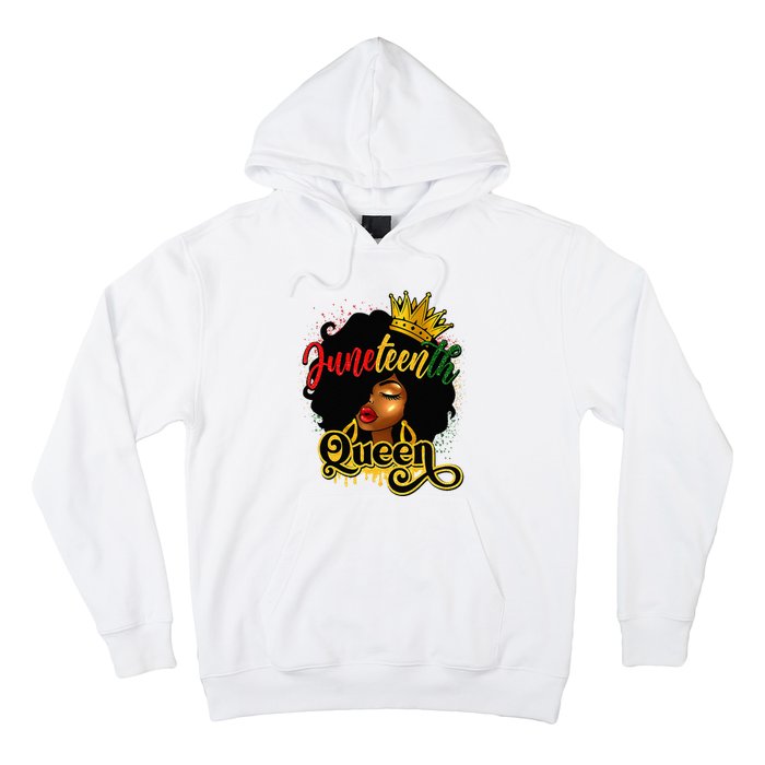 Afro Natural Hair Juneteenth Queen African American Hoodie