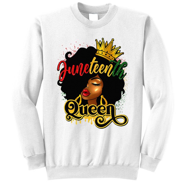 Afro Natural Hair Juneteenth Queen African American Sweatshirt