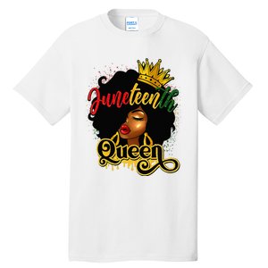 Afro Natural Hair Juneteenth Queen African American Tall T-Shirt