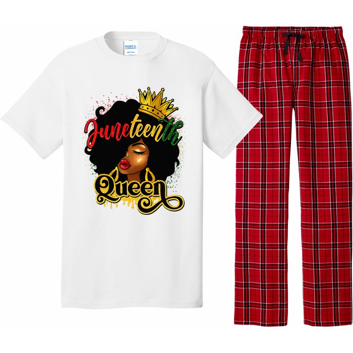 Afro Natural Hair Juneteenth Queen African American Pajama Set