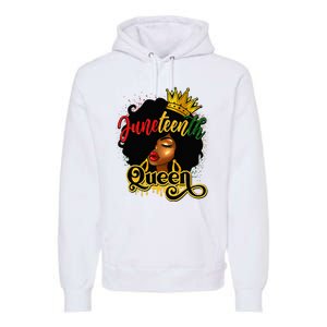 Afro Natural Hair Juneteenth Queen African American Premium Hoodie