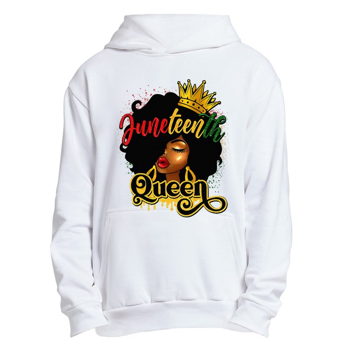 Afro Natural Hair Juneteenth Queen African American Urban Pullover Hoodie