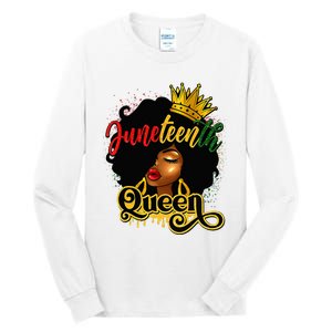 Afro Natural Hair Juneteenth Queen African American Tall Long Sleeve T-Shirt