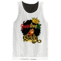 Afro Natural Hair Juneteenth Queen African American Mesh Reversible Basketball Jersey Tank