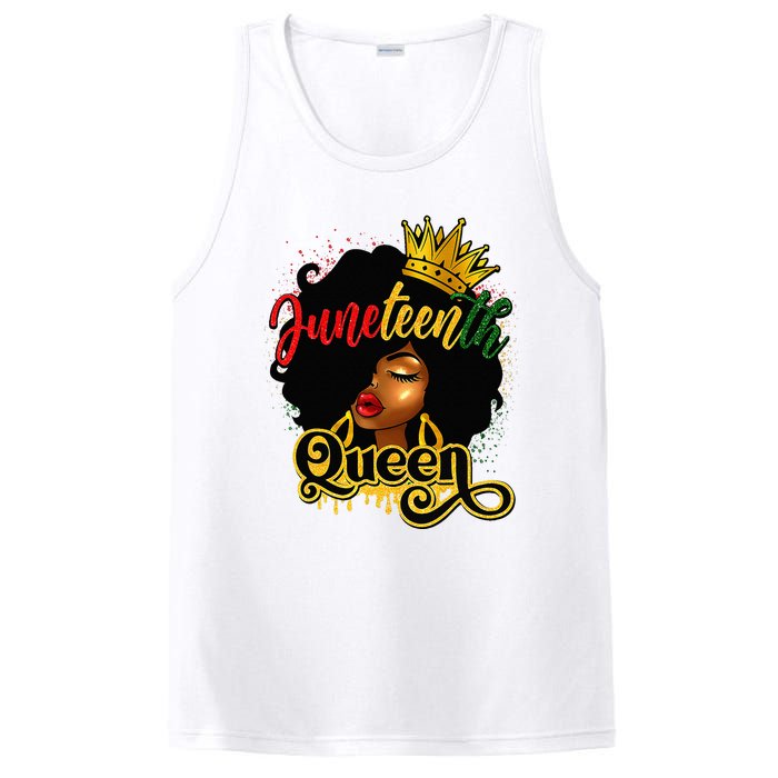 Afro Natural Hair Juneteenth Queen African American PosiCharge Competitor Tank