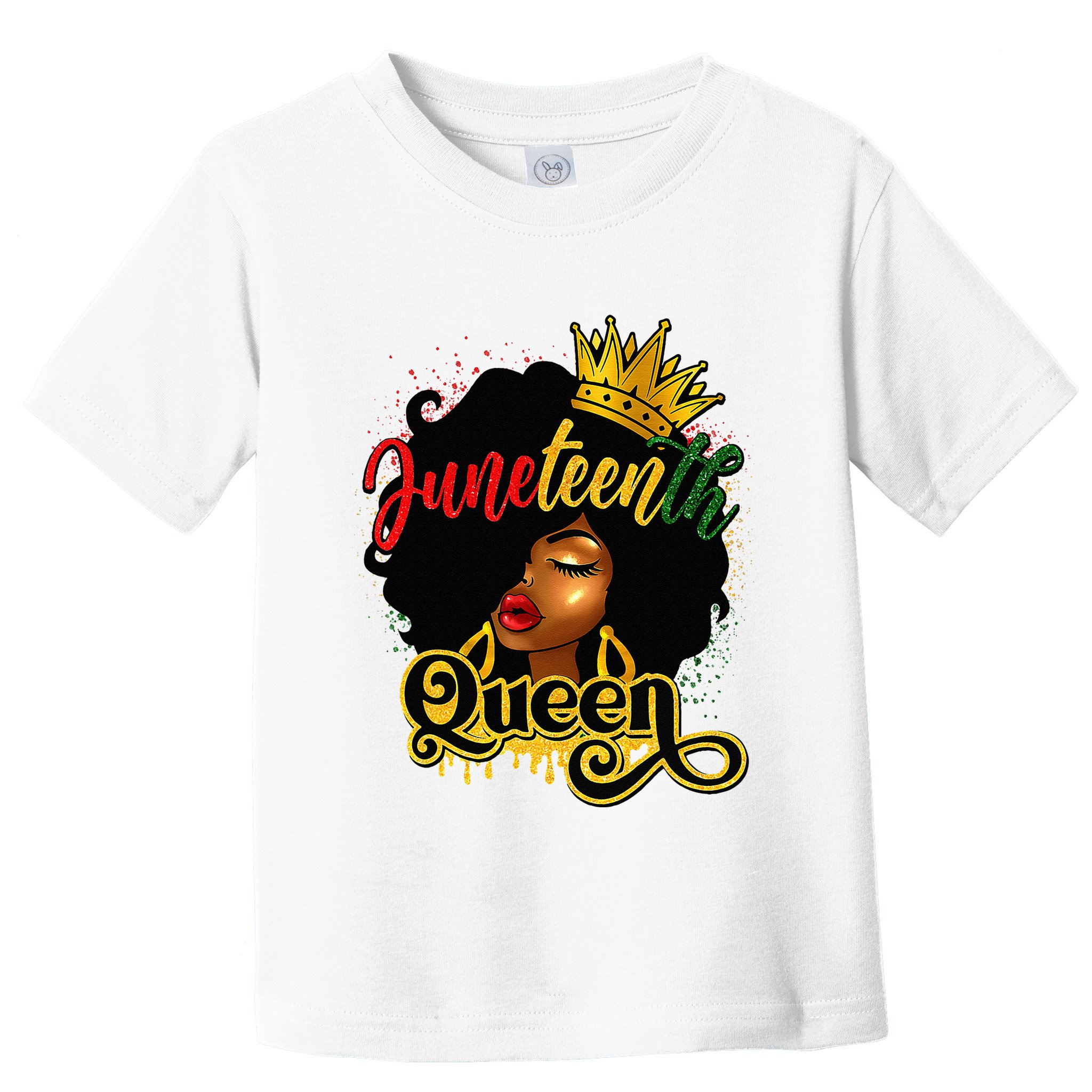 Afro Natural Hair Juneteenth Queen African American Toddler T-Shirt