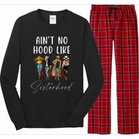 AinT No Hood Like Sisterhood Afro Sistas Long Sleeve Pajama Set