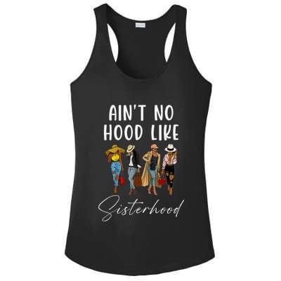 AinT No Hood Like Sisterhood Afro Sistas Ladies PosiCharge Competitor Racerback Tank