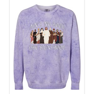 AinT No Hood Like Sainthood Catholic Saints Lord Faith Colorblast Crewneck Sweatshirt