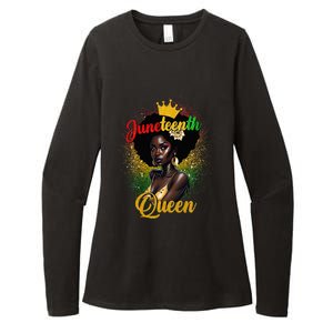 Afro Natural Hair Juneteenth Queen African American Womens CVC Long Sleeve Shirt