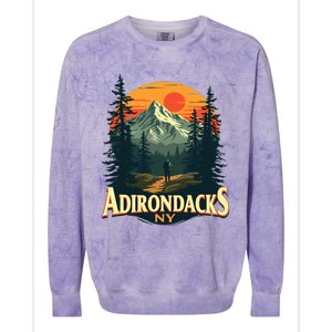 Adirondacks Ny Hiking Mountains Nature Lovers Design Colorblast Crewneck Sweatshirt