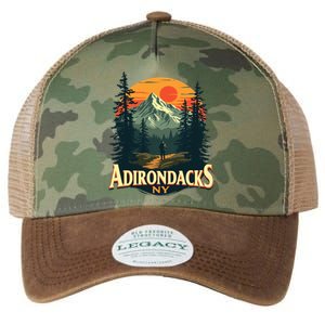 Adirondacks Ny Hiking Mountains Nature Lovers Design Legacy Tie Dye Trucker Hat