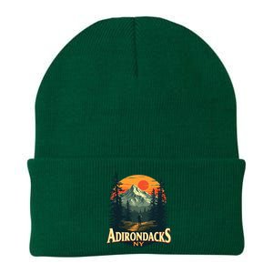 Adirondacks Ny Hiking Mountains Nature Lovers Design Knit Cap Winter Beanie