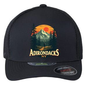 Adirondacks Ny Hiking Mountains Nature Lovers Design Flexfit Unipanel Trucker Cap