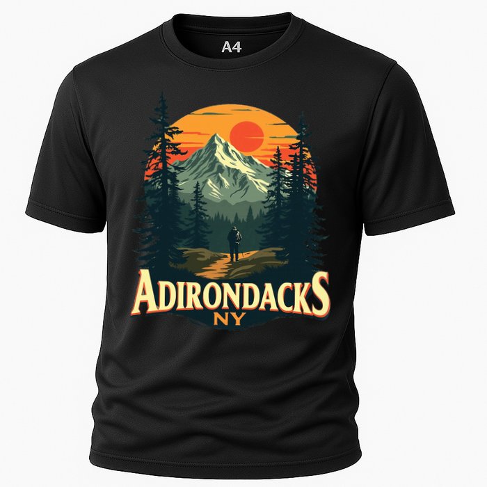 Adirondacks Ny Hiking Mountains Nature Lovers Design Cooling Performance Crew T-Shirt