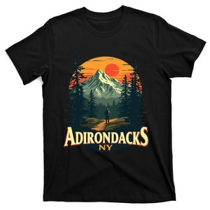 Adirondacks Ny Hiking Mountains Nature Lovers Design T-Shirt