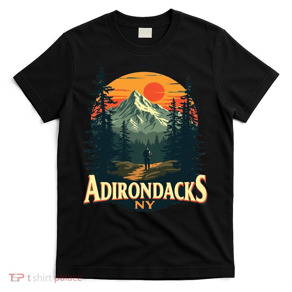 Adirondacks Ny Hiking Mountains Nature Lovers Design T-Shirt