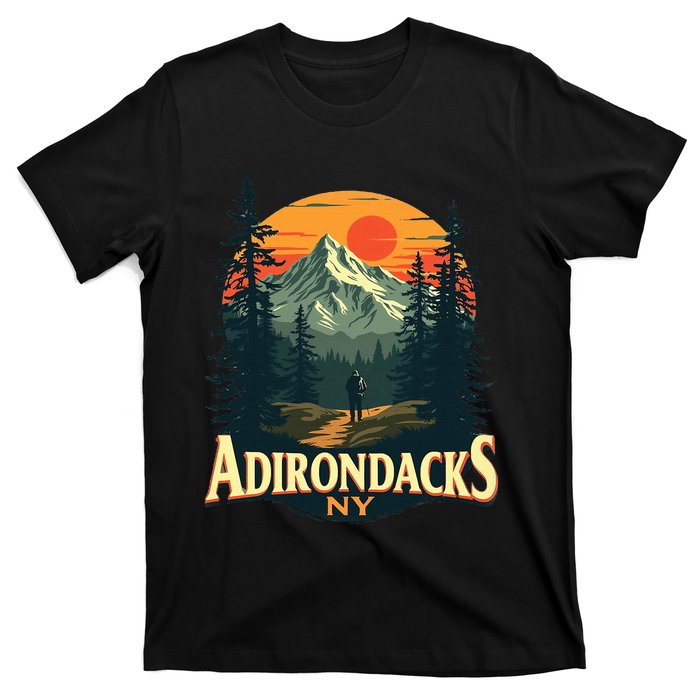 Adirondacks Ny Hiking Mountains Nature Lovers Design T-Shirt