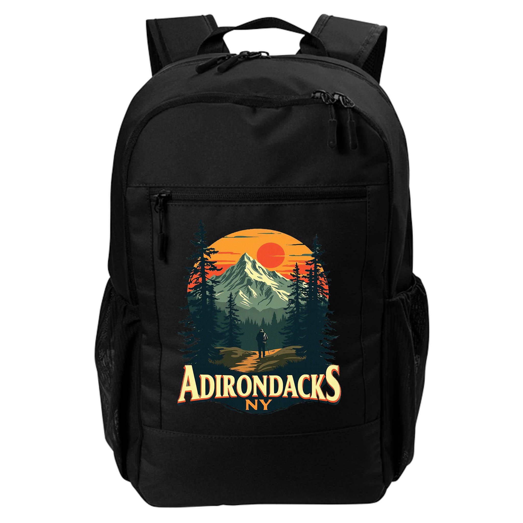 Adirondacks Ny Hiking Mountains Nature Lovers Design Backpack