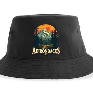 Adirondacks Ny Hiking Mountains Nature Lovers Design Sustainable Bucket Hat