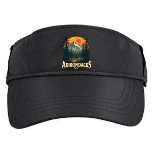 Adirondacks Ny Hiking Mountains Nature Lovers Design Adult Drive Performance Visor