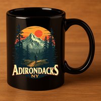 Adirondacks Ny Hiking Mountains Nature Lovers Design 11oz C Handle Ceramic Mug