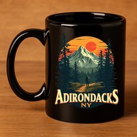 Adirondacks Ny Hiking Mountains Nature Lovers Design 11oz C Handle Ceramic Mug