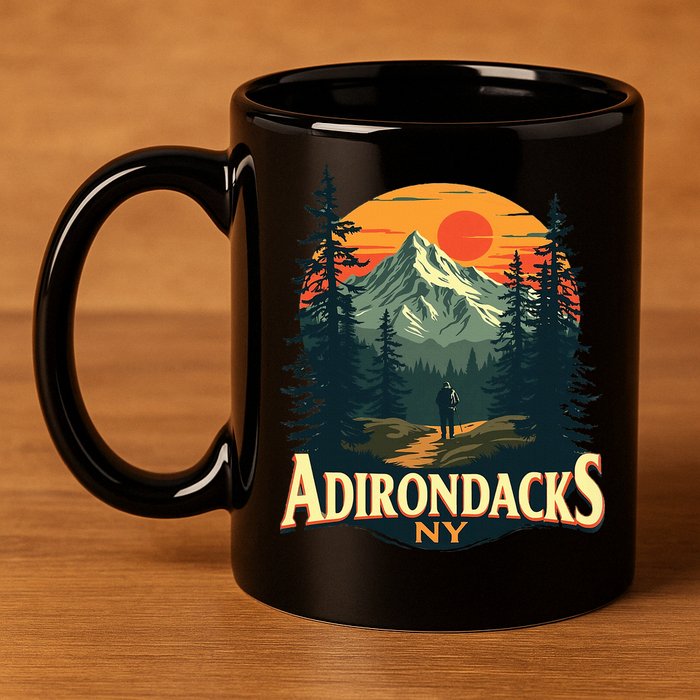 Adirondacks Ny Hiking Mountains Nature Lovers Design 11oz C Handle Ceramic Mug