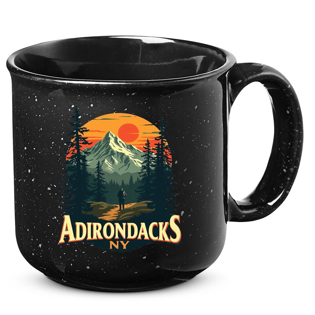 Adirondacks Ny Hiking Mountains Nature Lovers Design 15oz Campfire Ceramic Mug