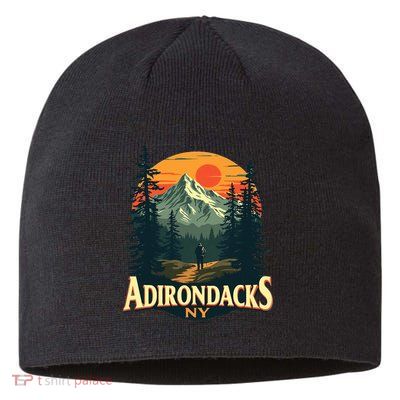 Adirondacks Ny Hiking Mountains Nature Lovers Design Sustainable Beanie