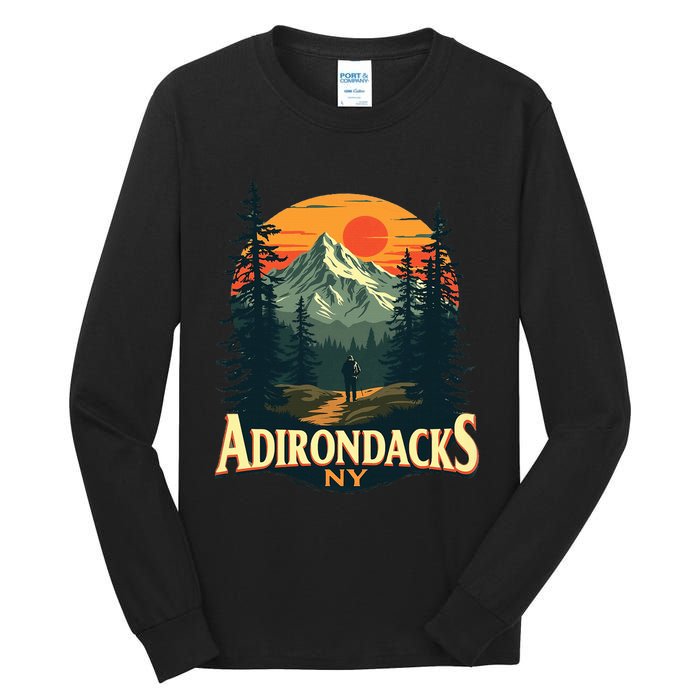 Adirondacks Ny Hiking Mountains Nature Lovers Design Tall Long Sleeve T-Shirt