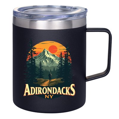 Adirondacks Ny Hiking Mountains Nature Lovers Design 12oz Stainless Steel Coffee Mug