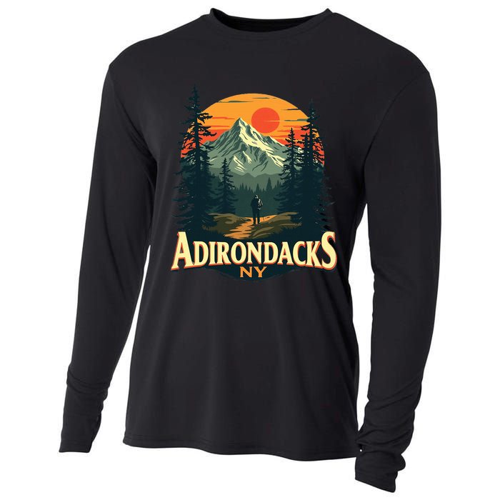 Adirondacks Ny Hiking Mountains Nature Lovers Design Cooling Performance Long Sleeve Crew