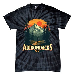 Adirondacks Ny Hiking Mountains Nature Lovers Design Tie-Dye T-Shirt