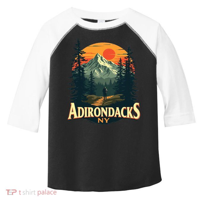 Adirondacks Ny Hiking Mountains Nature Lovers Design Toddler Fine Jersey T-Shirt
