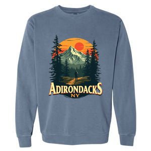 Adirondacks Ny Hiking Mountains Nature Lovers Design Garment-Dyed Sweatshirt