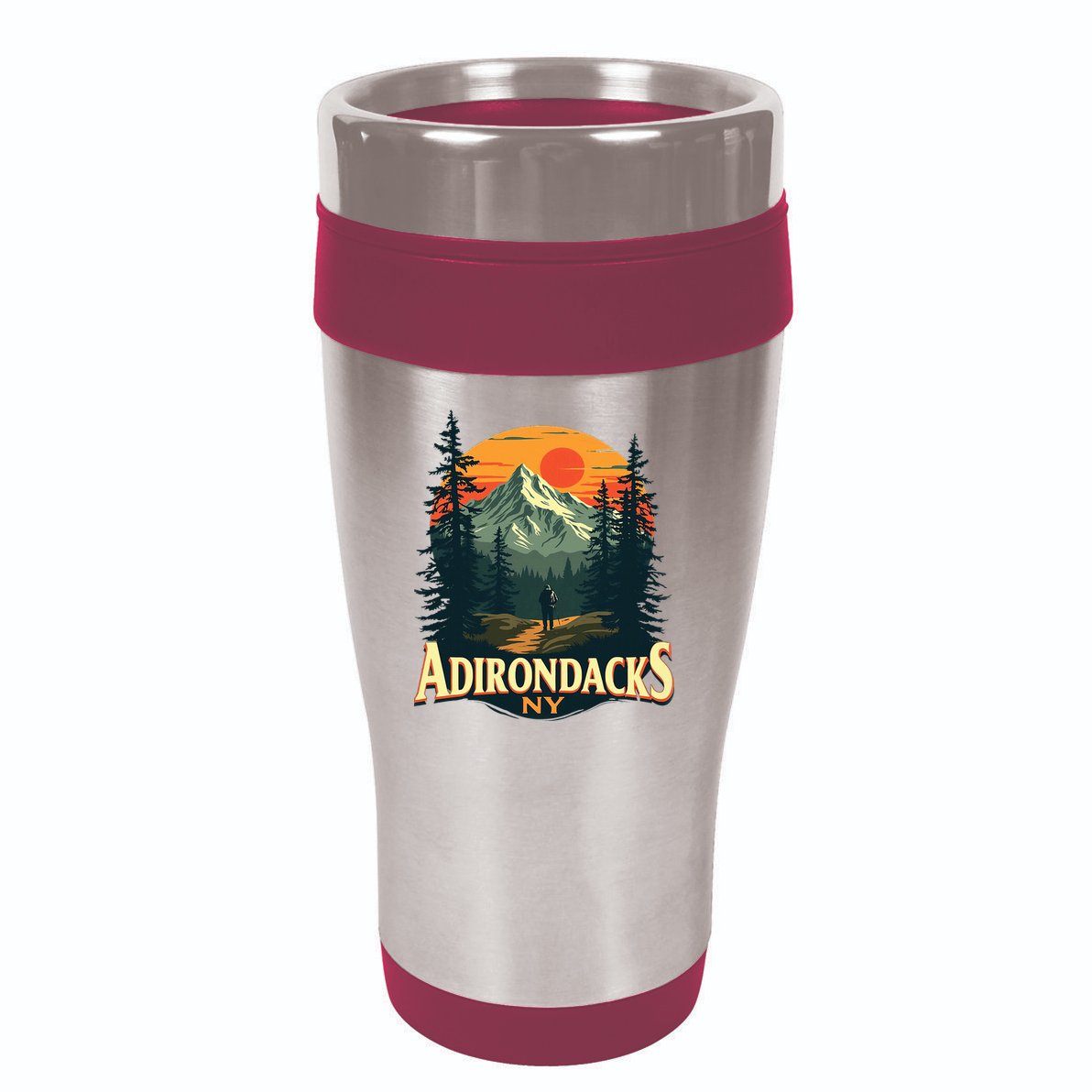 Adirondacks Ny Hiking Mountains Nature Lovers Design 16oz Travel Tumbler