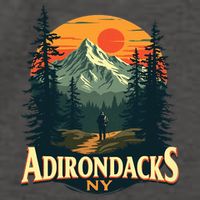 Adirondacks Ny Hiking Mountains Nature Lovers Design Vector Backpack