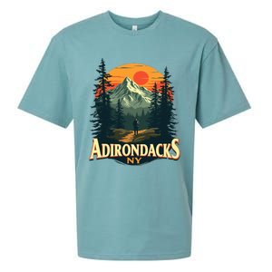 Adirondacks Ny Hiking Mountains Nature Lovers Design Sueded Cloud Jersey T-Shirt