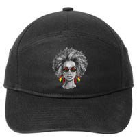 Afro Natural Hair Black  Art Black History Month 7-Panel Snapback Hat